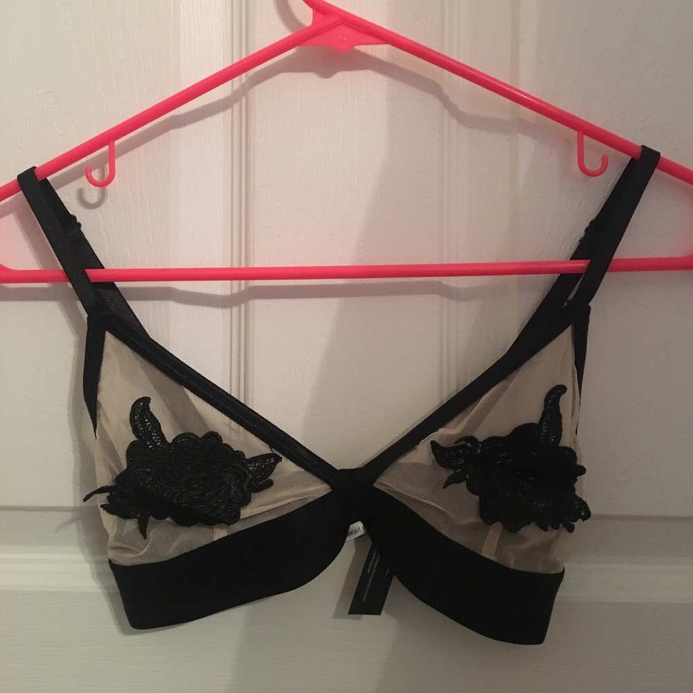 Mesh bralette with flowers (Urban Outfitters)