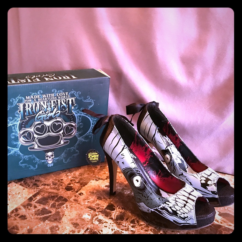 Glow in the dark zombie heels