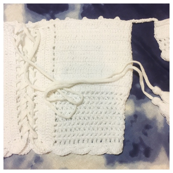 Boutique Swim Off Shoulder Crochet Knit High Waist Bikini Poshmark