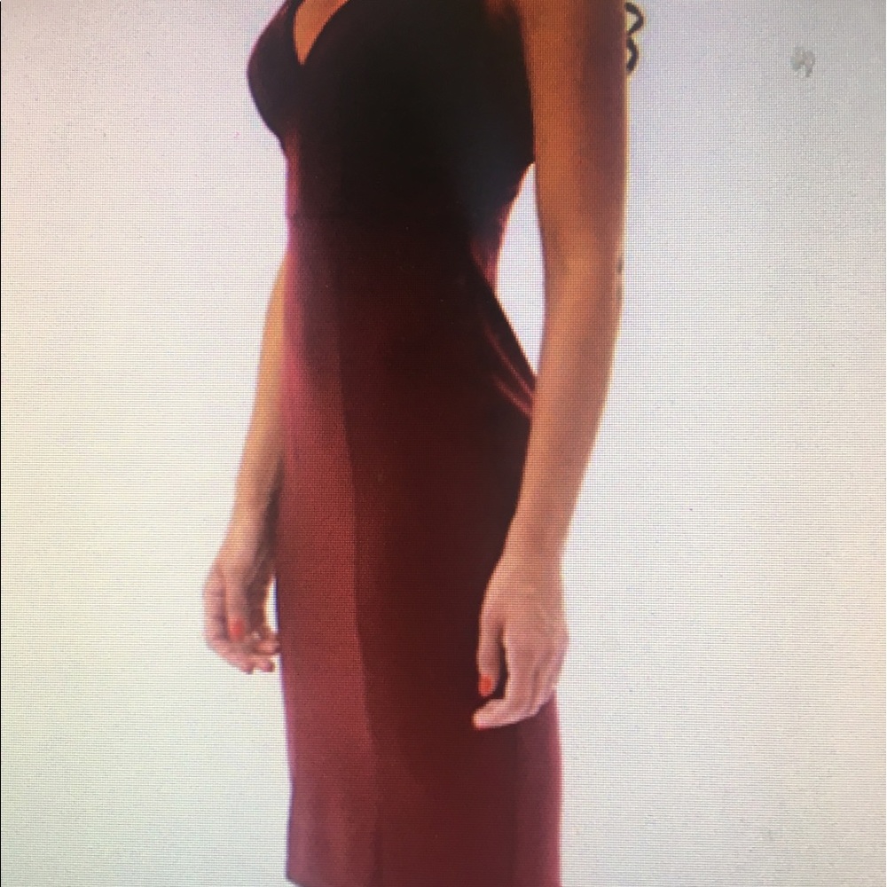 Burgundy Sleeveless Sheath