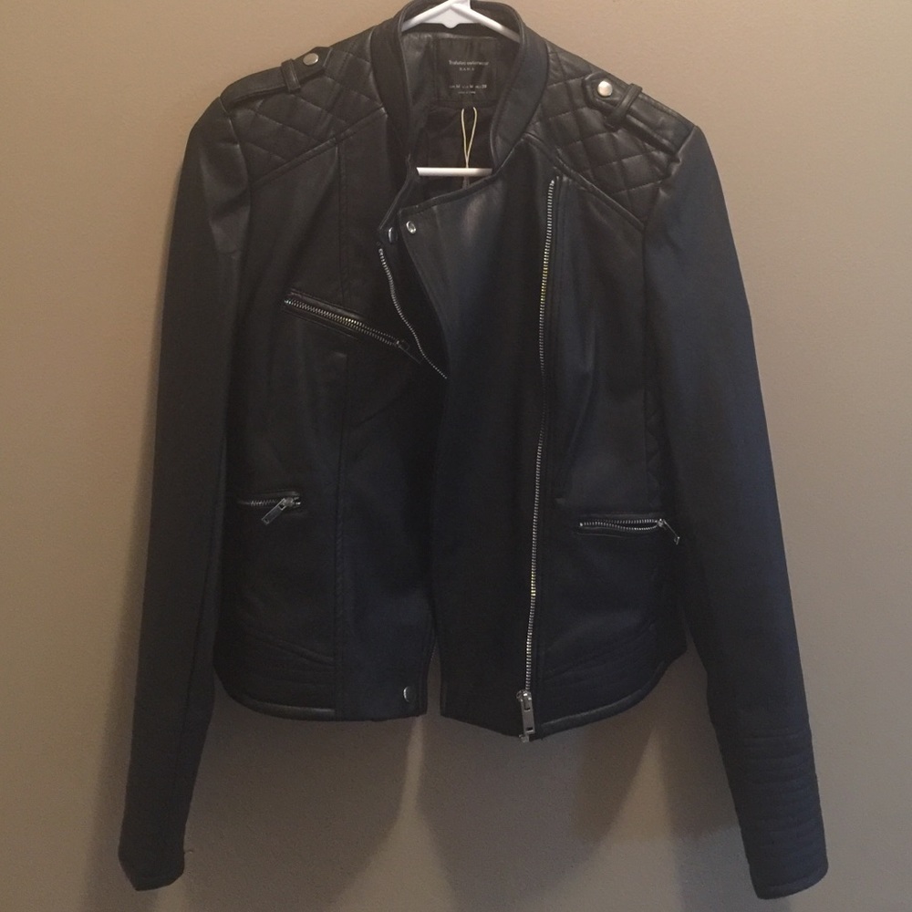Zara faux leather jacket