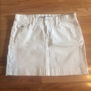 White Denim Skirt