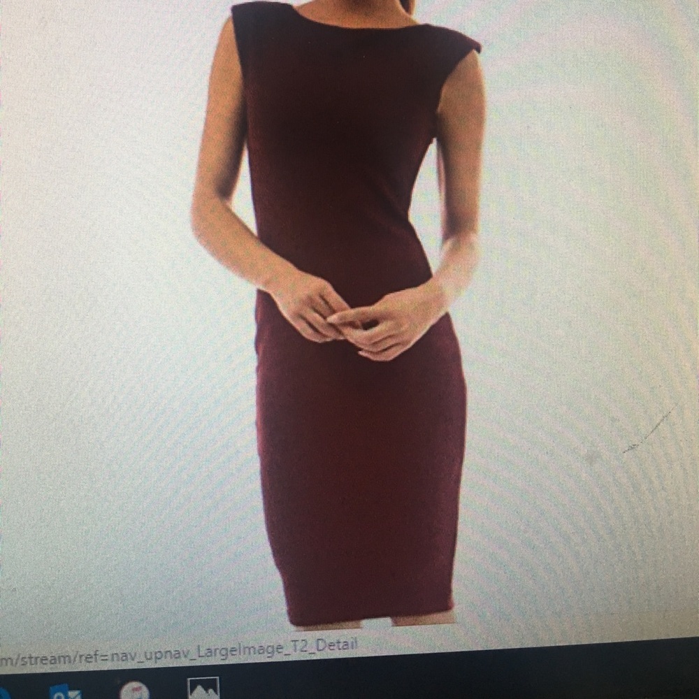 Boat Neck Sheath - Burgundy