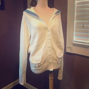 Old navy white hooded cardigan