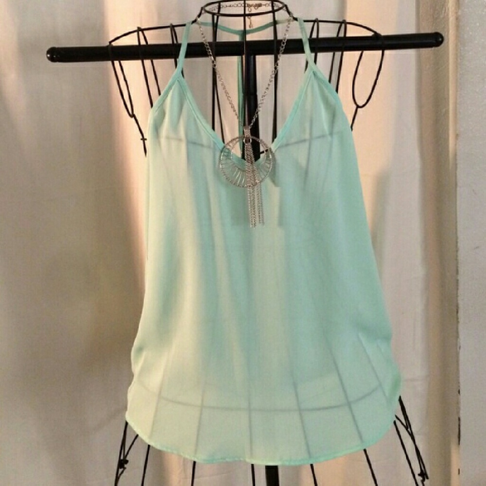 WAYF Mint T Back  Cami Tank XS / S
