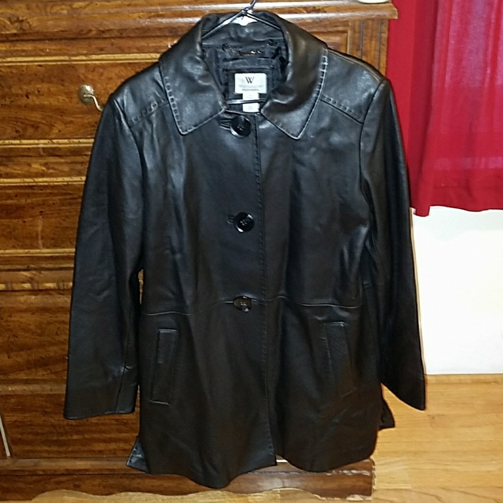 Worthington Genuine Lambskin Leather Coat