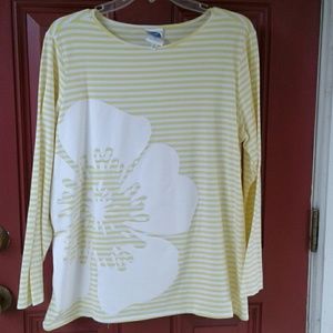 Yellow and white stripe shirt