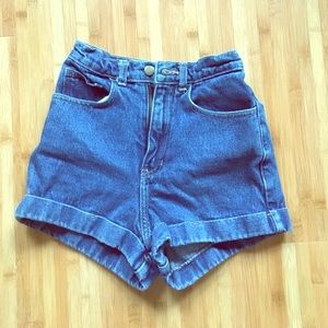 Dark Blue Denim American Apparel Shorts