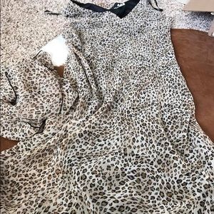 En Focus print dress and scarf