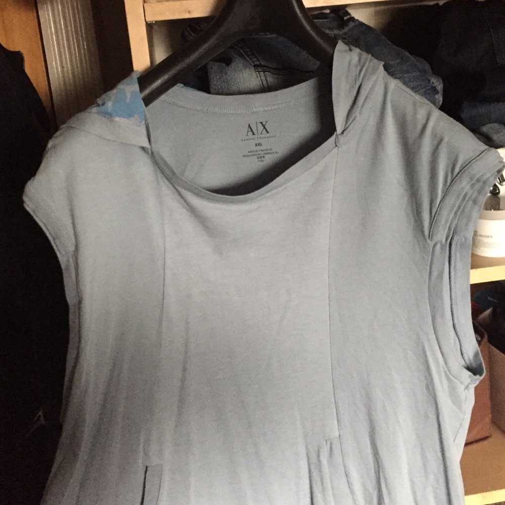 Armani Exchange sleeveless hoodie size XXL