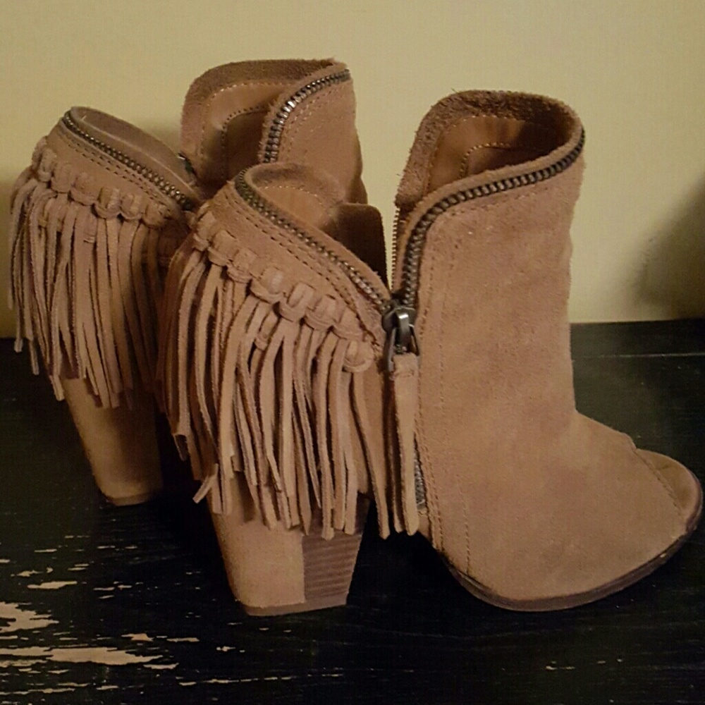 Fringe booties