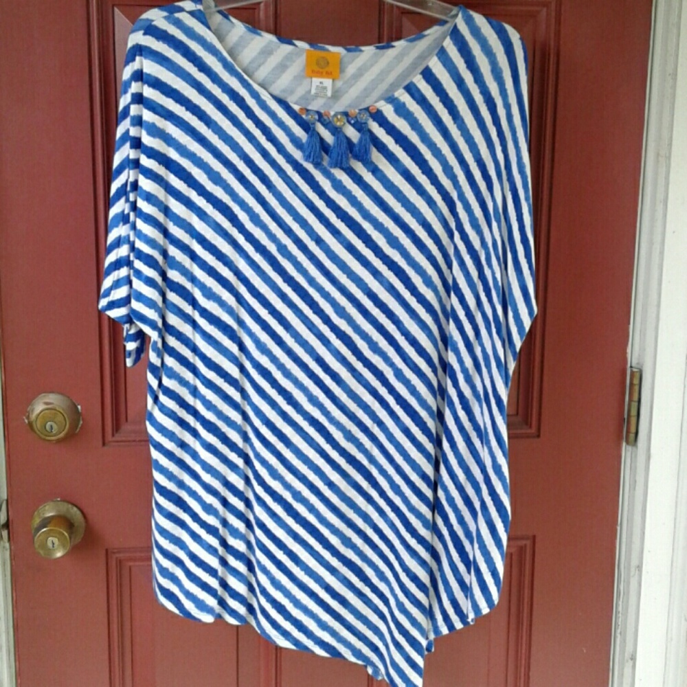 Blue and white shirt