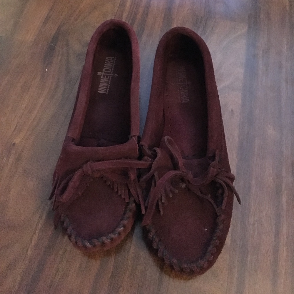 Minnetonka Suede Flat Moccasins
