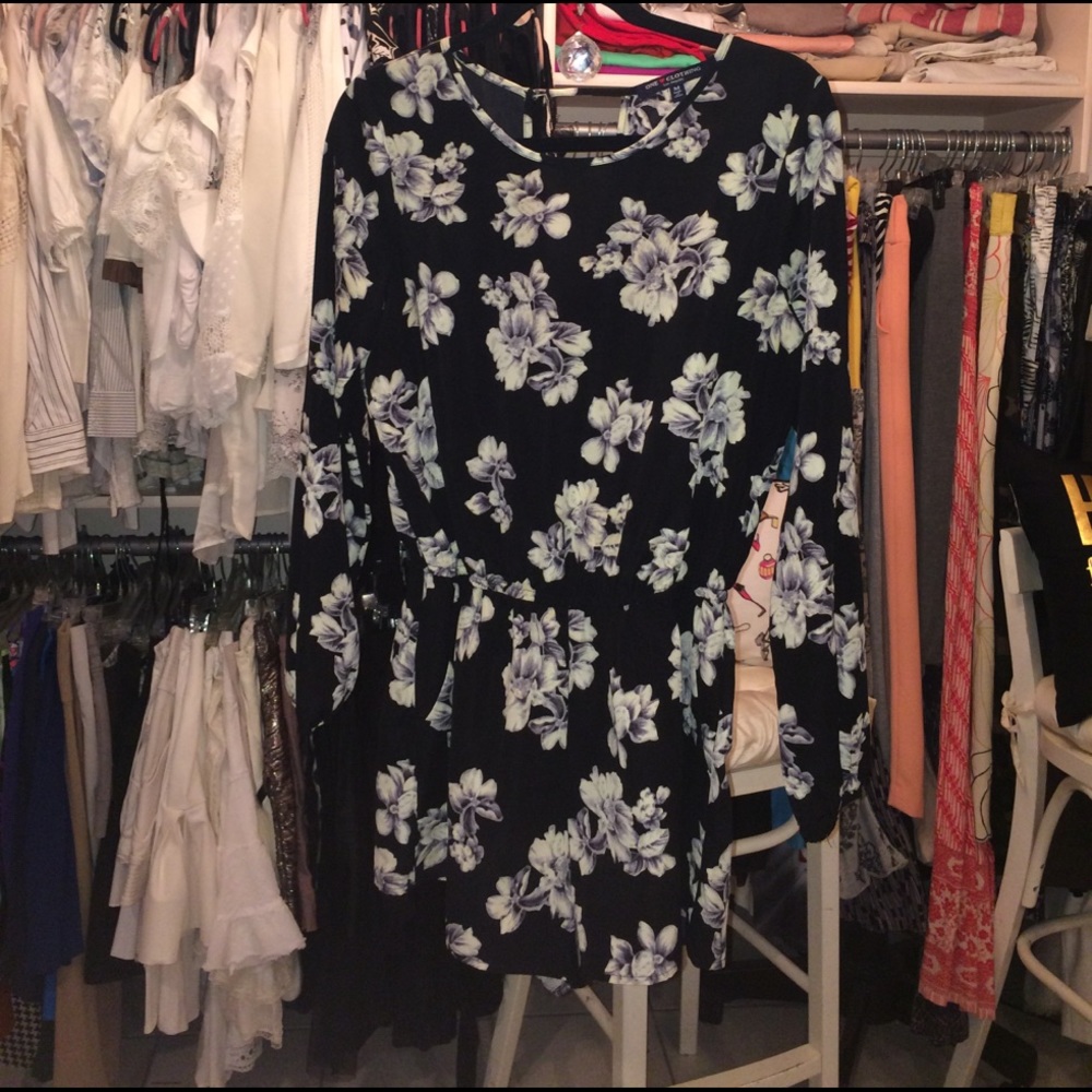 Flowery long sleeve romper from One Clothing