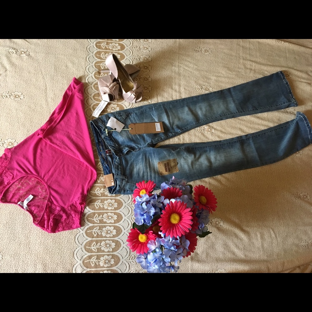 Jeans stretch, cut boot, size 3