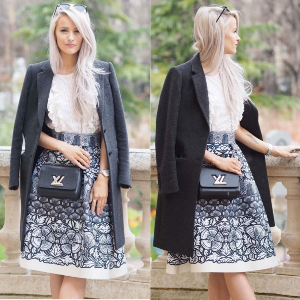 Maje Jeelong printed skirt