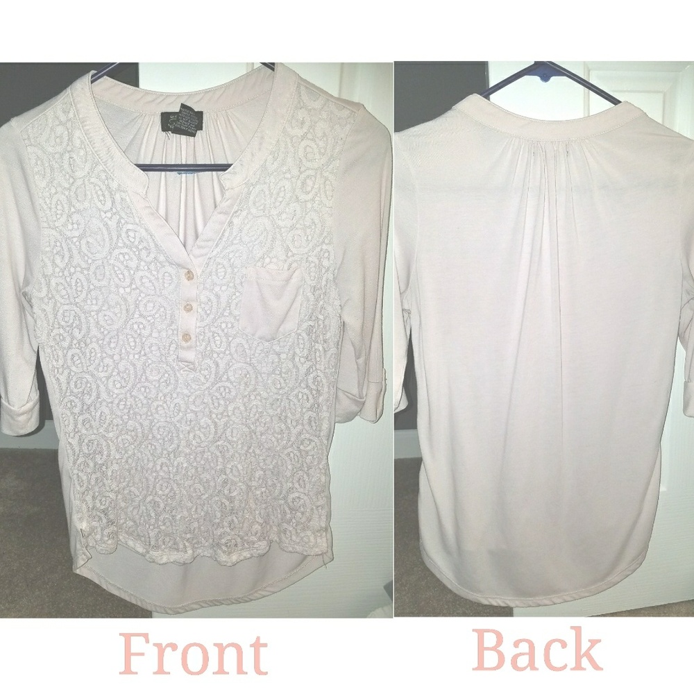 BLUSH LACE BLOUSE