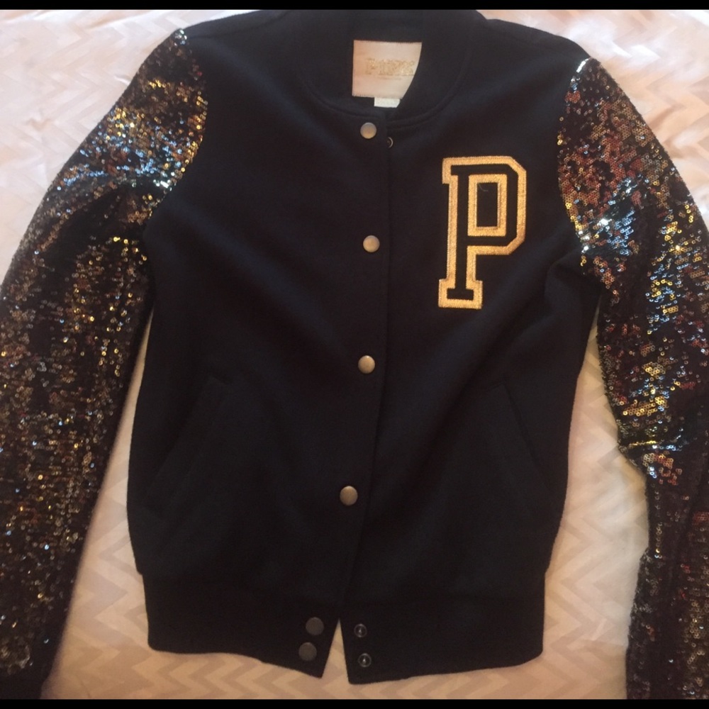 PINK varsity jacket