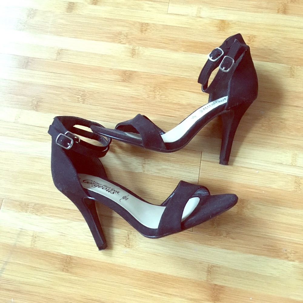 New Look/ASOS Thin Strap Black Suede Heels