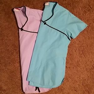 2 Dickies women scrub tops