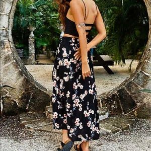 American Eagle floral wrap maxi