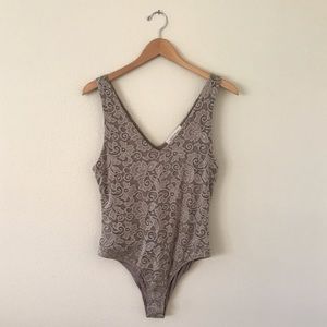 NWT Champagne colored bodysuit