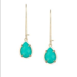 Kendra Scott Dee earrings in teal green WITH BAG