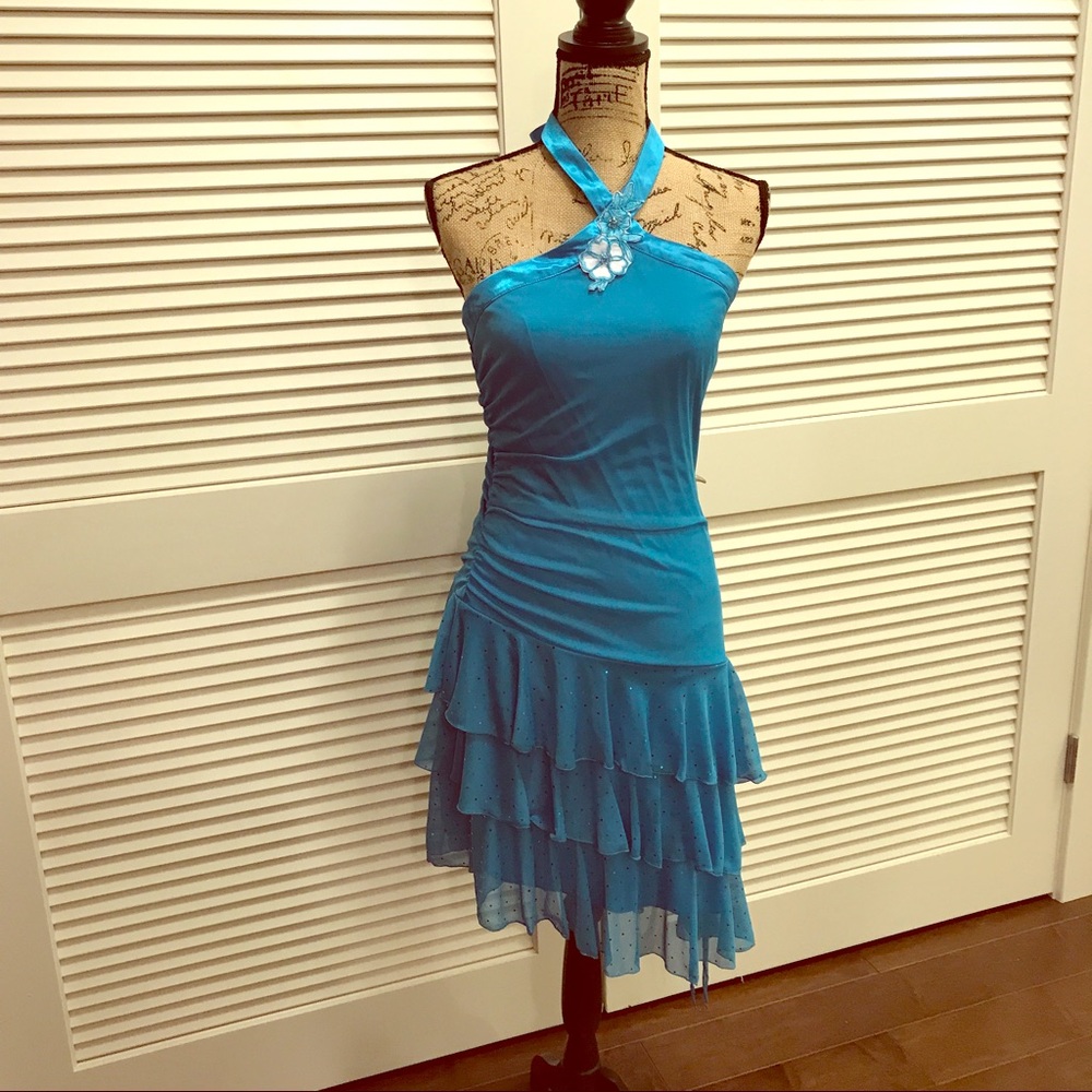 Asymmetrical Halter Dress