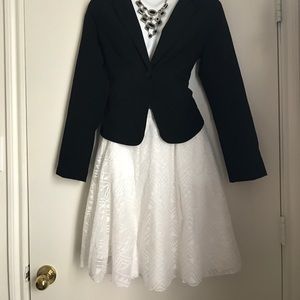 White lace skirt