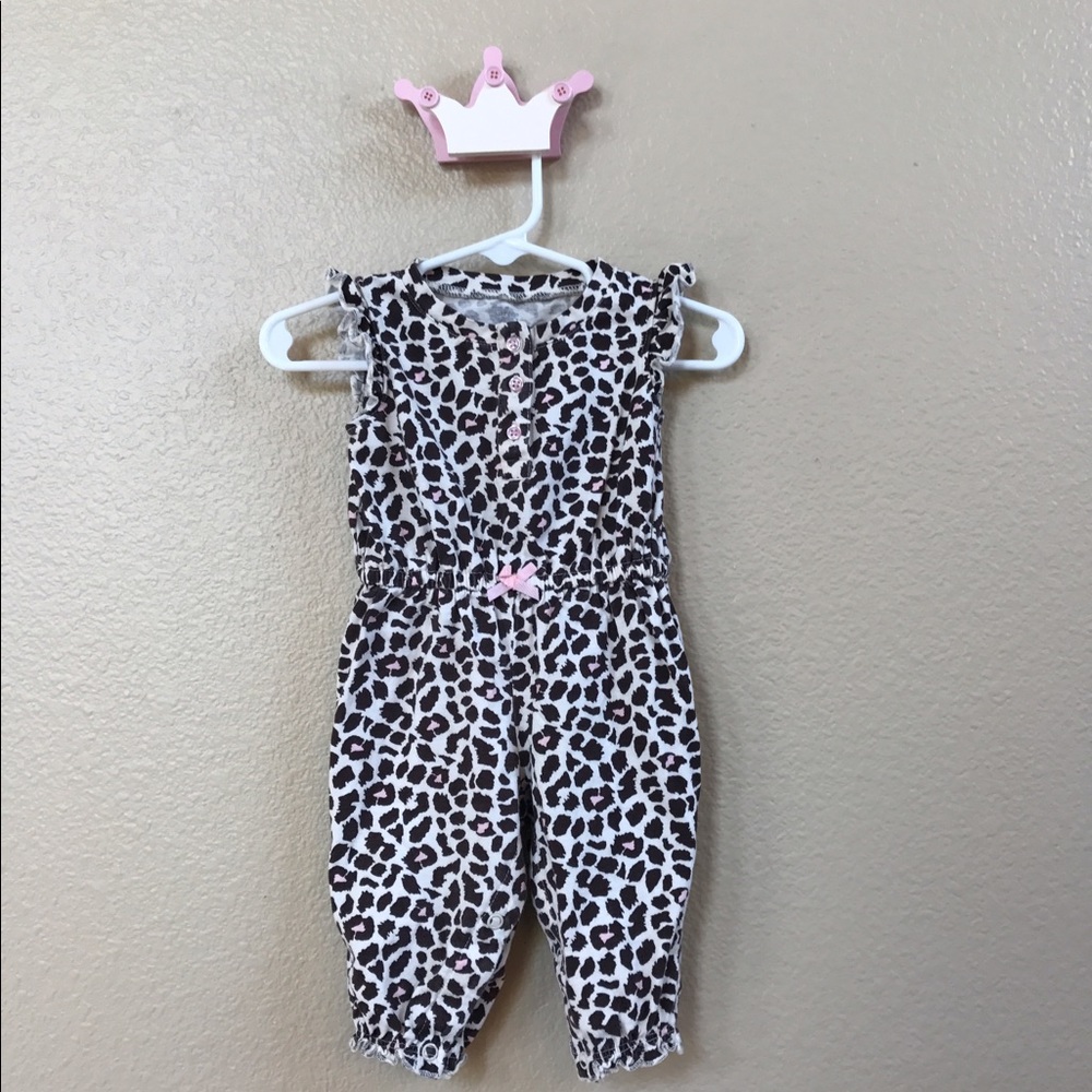 Carters leopard print jumpsuit.