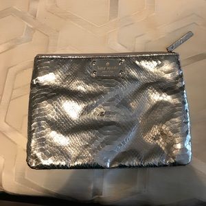 Silver Kate Spade Clutch