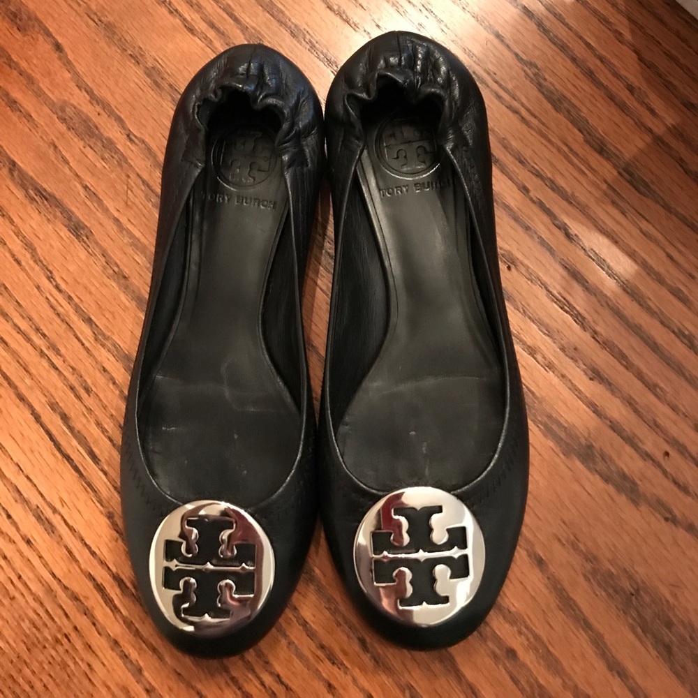 Black Tory Burch Reva Flats, size 6.5