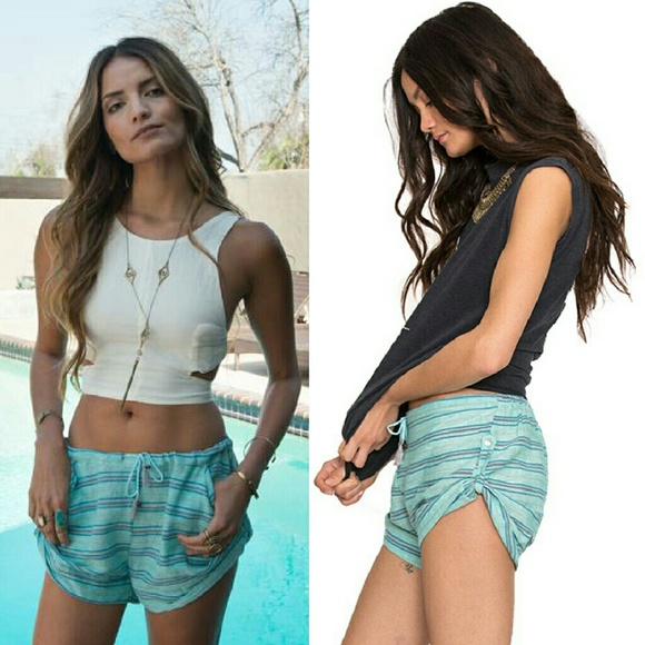 New spell designs island boho shorts turquoise XS - Picture 2 of 10