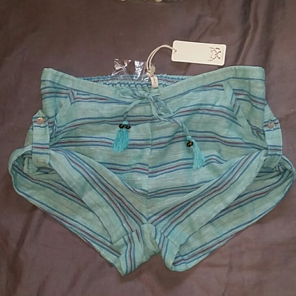 New spell designs island boho shorts turquoise XS - Picture 9 of 10