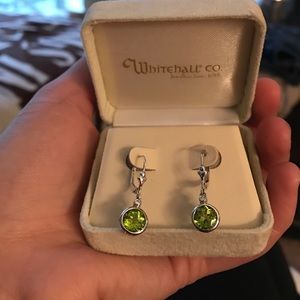 Genuine 14k white gold earrings