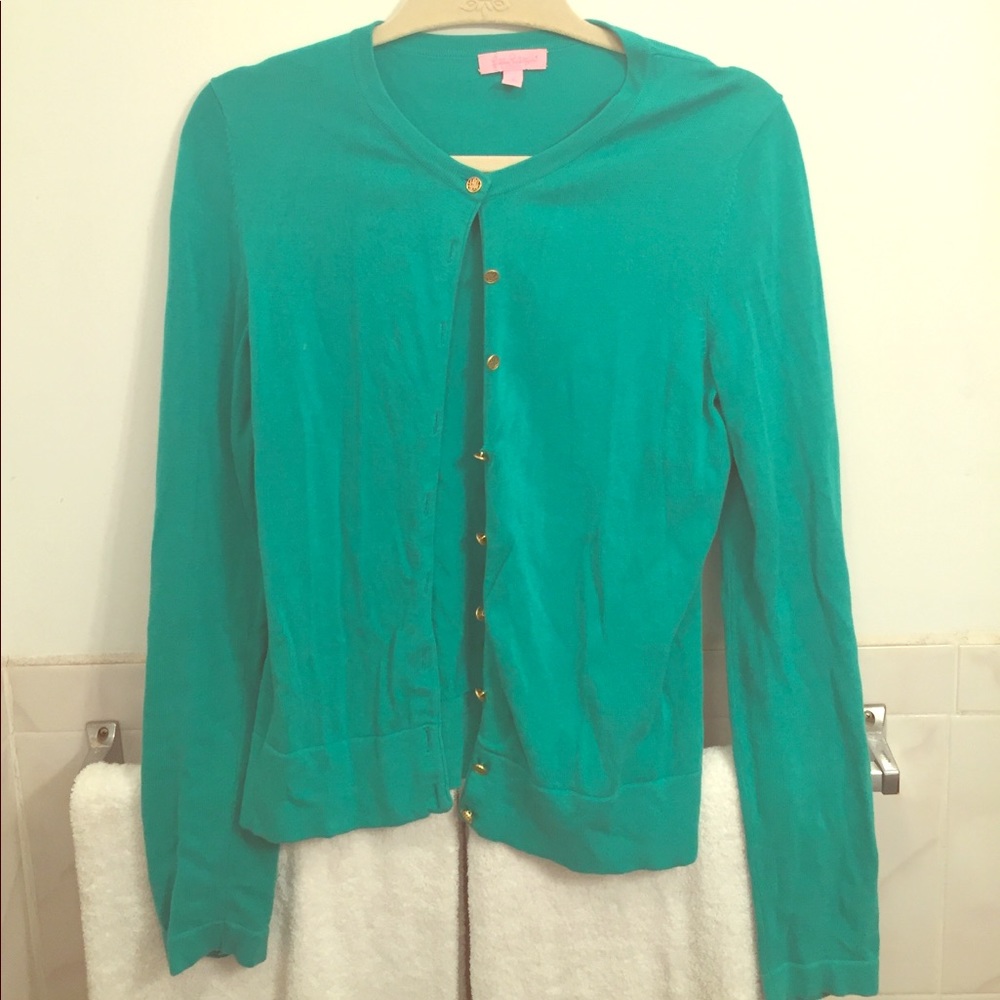 One of a kind Lilly Pulitzer teal cardigan