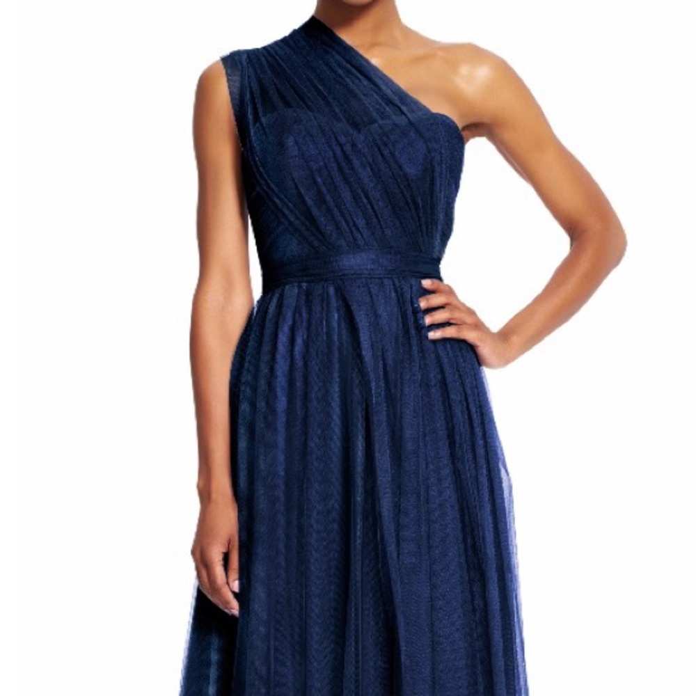 Adrianna Papell $298 Tulle Prom Gown Navy Blue, 08