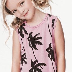 Pink palm tank top