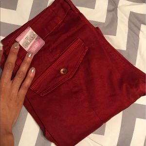 Zara Red Cargo Skinny Pant - US 6/EU 38