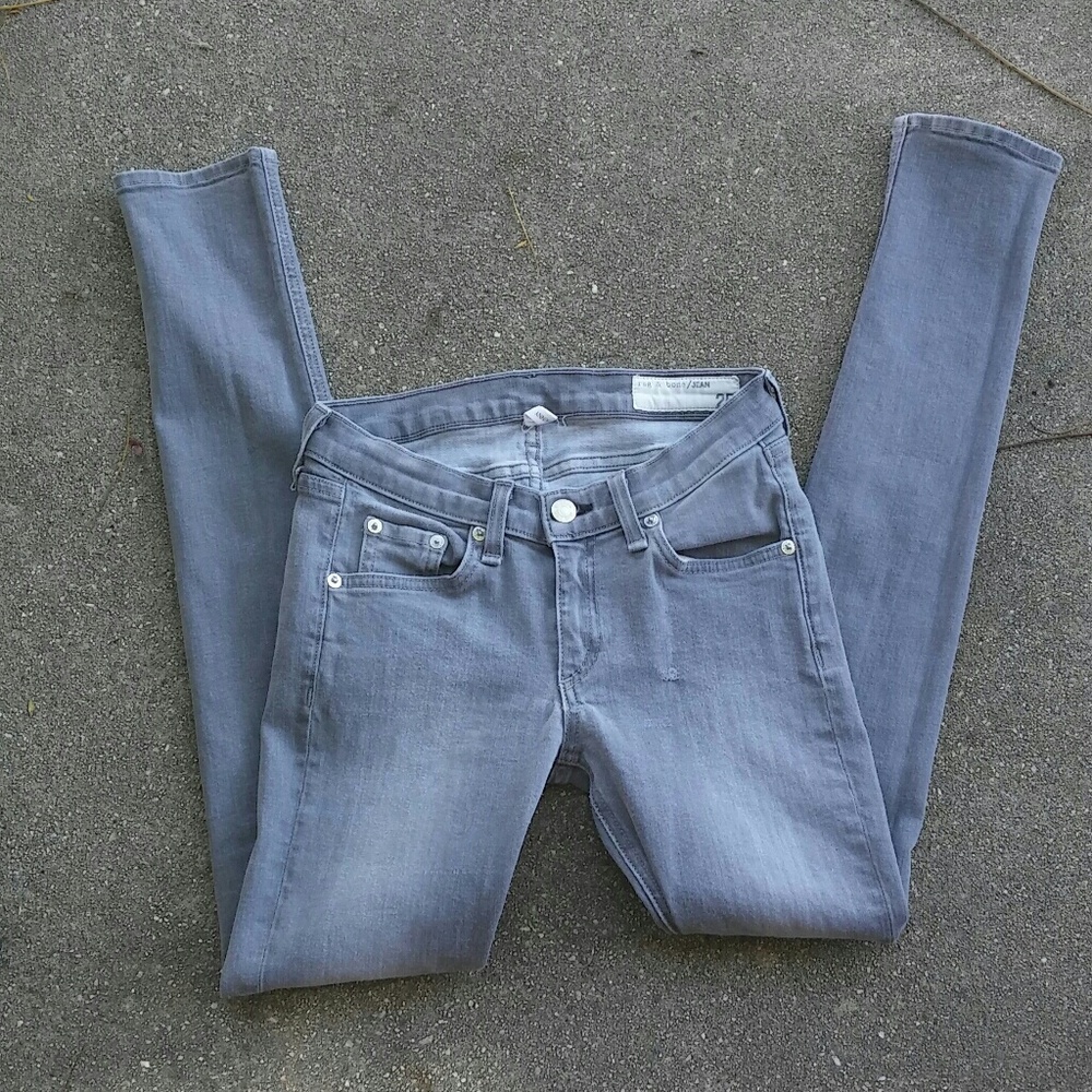 Rag And Bone Skinny Grey Denim Jeans