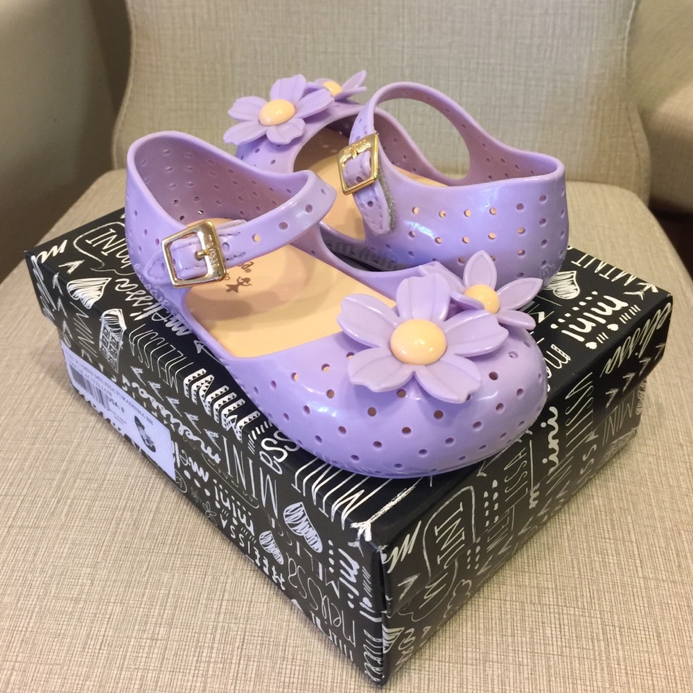 MINI MELISSA LILAC FURADINHA MARY JANE SIZE 8