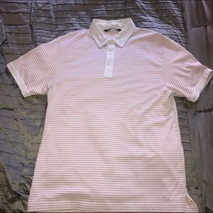Large striped Travis Mathew button down golf polo