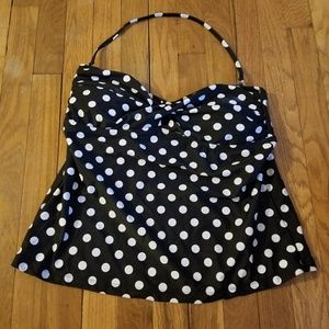 Polka dot tankini top