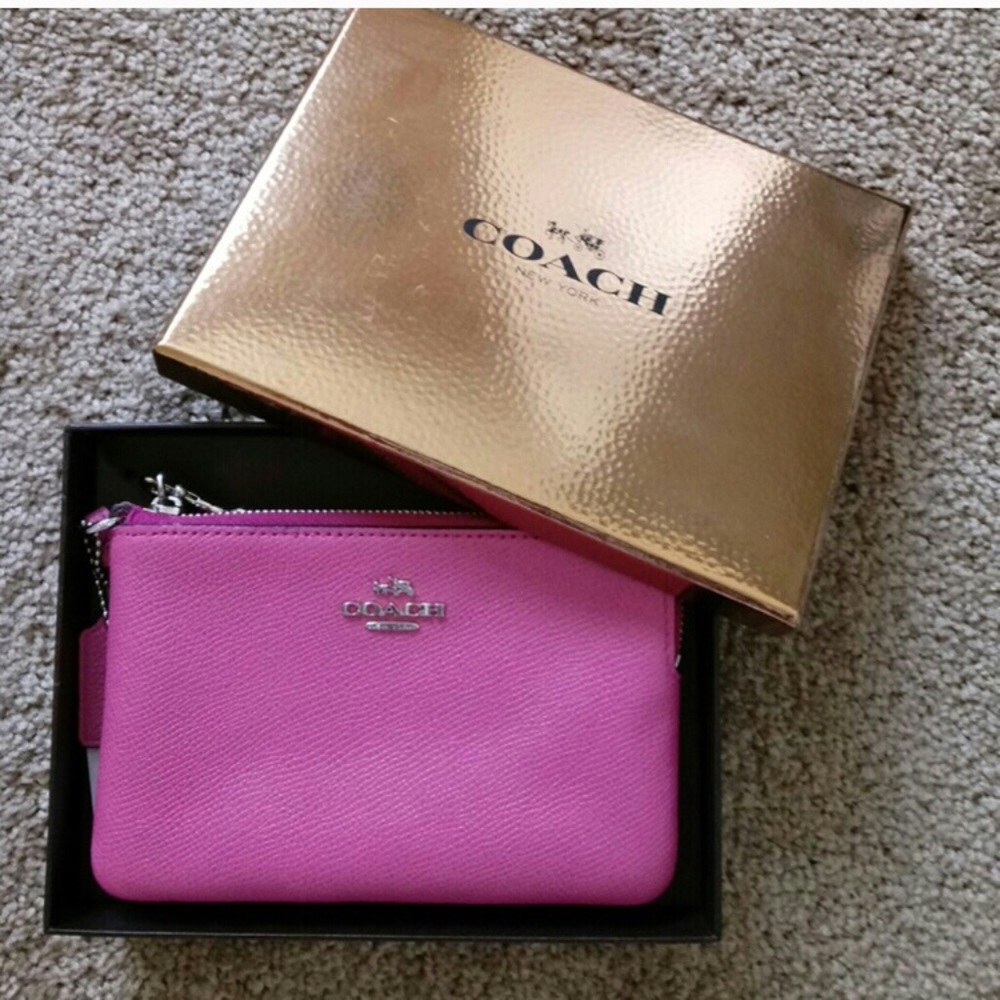 Pink Coach Wristlet