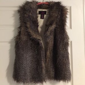 Faux fur vest