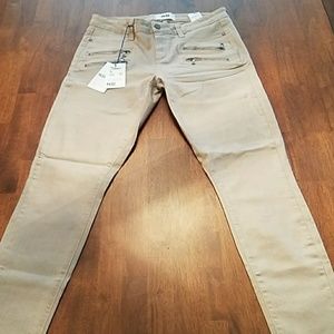 Paige skinny pants,  cedar silk coated