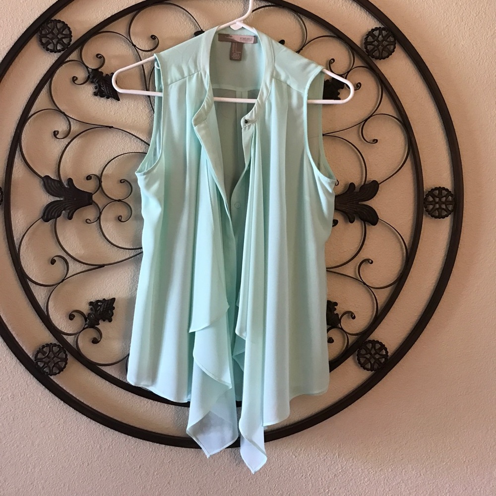 Forever 21 teal blouse