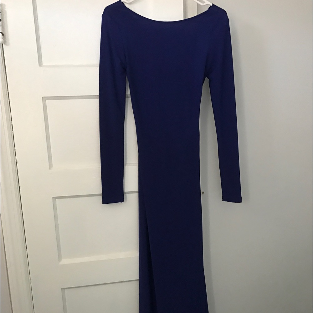 Long navy blue dress