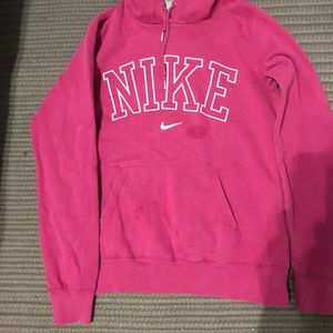 Pink NIKE hoodie size L fits s/m stain in middle.