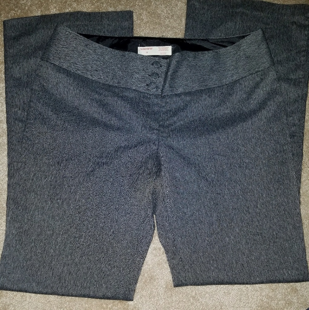 GREY FLARE LEG SLACKS